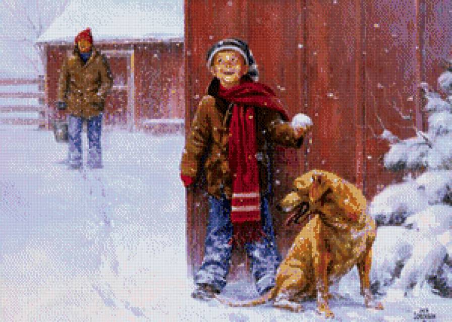 первый снег - дети - предпросмотр