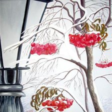 Схема вышивки «Гроздья рябины»