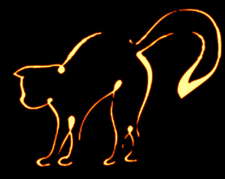 №446047 - силуэт, кошки, животные, коты - оригинал