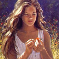 Схема вышивки «Гадание на ромашке»