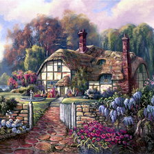 Схема вышивки «дачный домик»