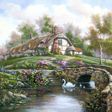 Схема вышивки «дачный домик»