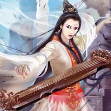 Схема вышивки «Девушка с каягымом»