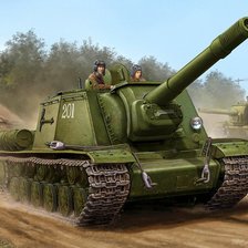 Схема вышивки «СУ-152 на марше»