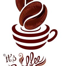 Схема вышивки «кофе»