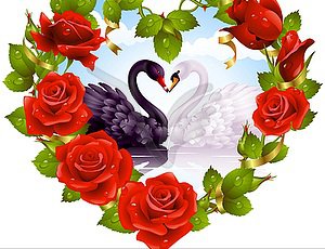 лебеди и розы - оригинал