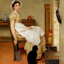 Схема вышивки «у камина»