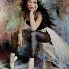 Схема вышивки «балерина»