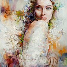 Схема вышивки «девушка-весна»