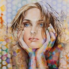 Схема вышивки «девушка»