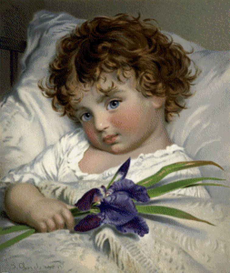 малыш с ирисом - счастливое детство - предпросмотр