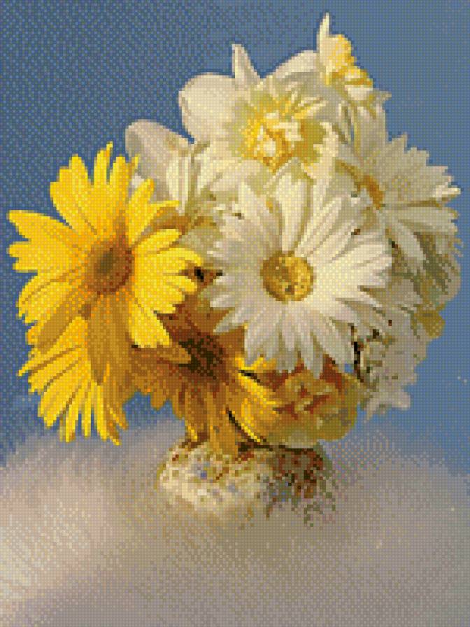 Ромашки - натюрморт, цветы - предпросмотр