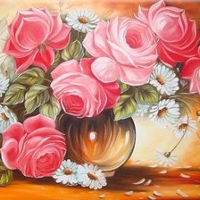 Схема вышивки «Букет роз»