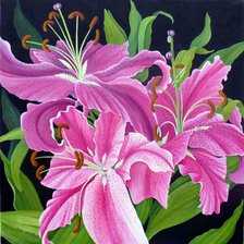 Схема вышивки «Букет лилий»