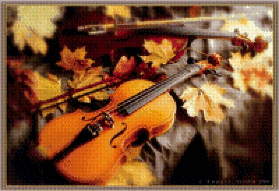Мелодия осени - скрипка, осень - предпросмотр