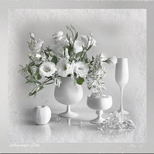 Схема вышивки «белый натюрморт»