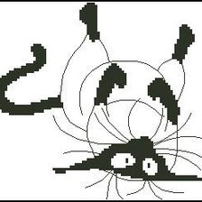 Схема вышивки «котик»