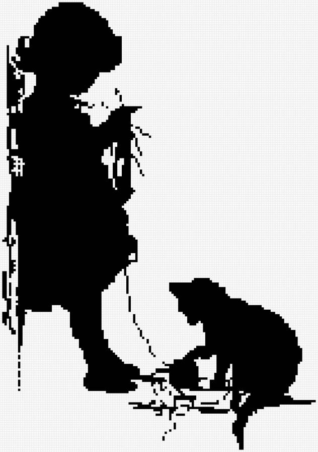 девочка и котик - люди, животные, котик, девочка - предпросмотр