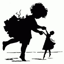 Схема вышивки «девочка и кукла»