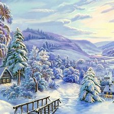 Схема вышивки «Красота зимы»