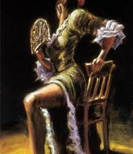 Схема вышивки «испанка с веером»