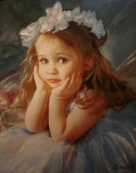 прелесть - живопись, миленькая, дети, девочки - оригинал