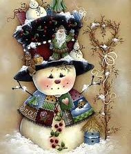 Схема вышивки «снеговик»