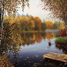 Схема вышивки «Осенний пейзаж»