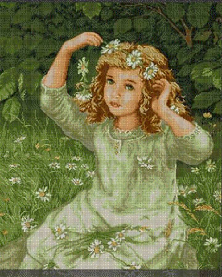 девочка с ромашками - дети, девочки - предпросмотр