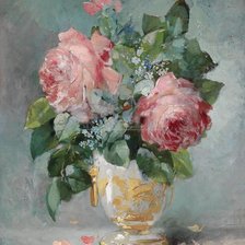 Схема вышивки «цветы в вазе»