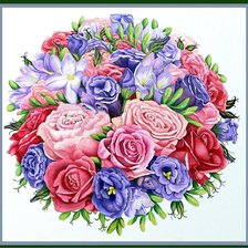 Схема вышивки «Букет невесты»