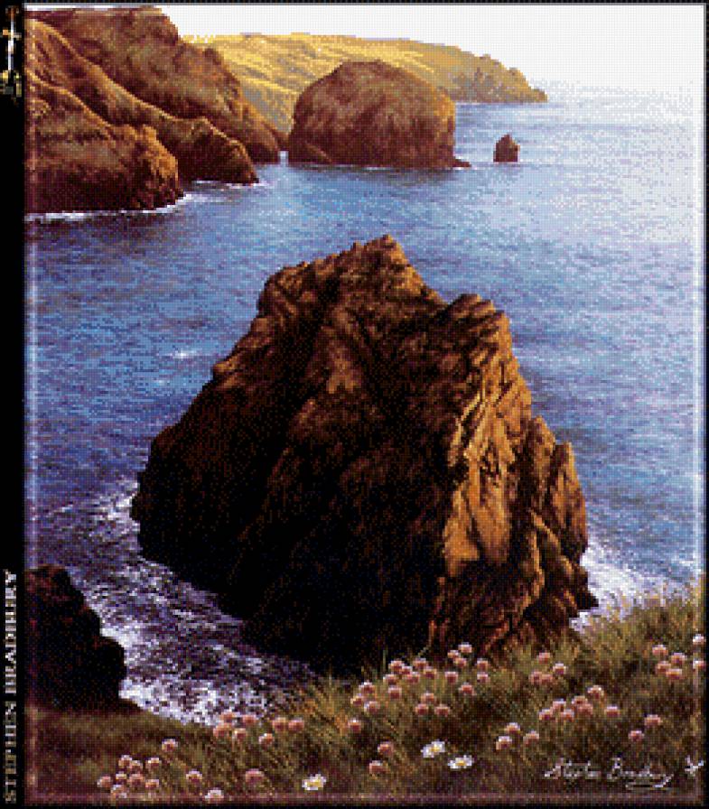 прибрежные скалы - острова, скалы, природа, пейзаж, море - предпросмотр