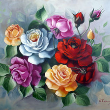 Схема вышивки «розы»