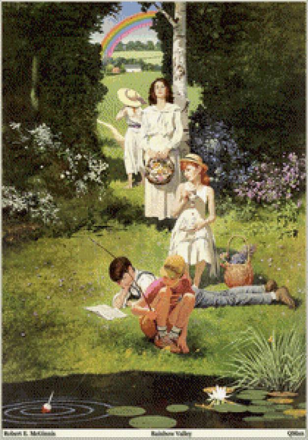 семья на отдыхе - река, дети, природа, люди, лес, рыбалка - предпросмотр