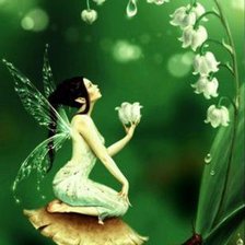 Схема вышивки «Фея с ландышем»