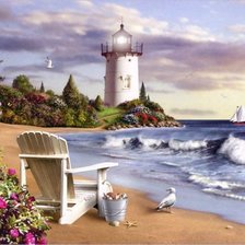 Схема вышивки «Красивейший вид на море)»