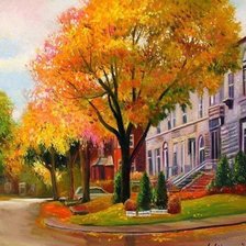 Схема вышивки «Осень - пора ярких красок..»