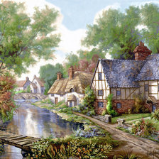 Схема вышивки «дачный домик»