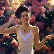 Схема вышивки «девушка»