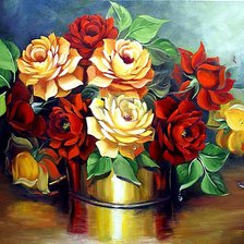 Схема вышивки «Розовый букет»