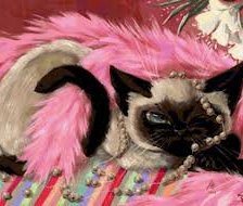 Схема вышивки «гламурная кошечка»