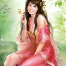 Схема вышивки «Девушка»