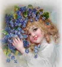 Схема вышивки «девочка с незабудками»