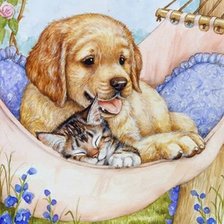 Схема вышивки «в гамаке»