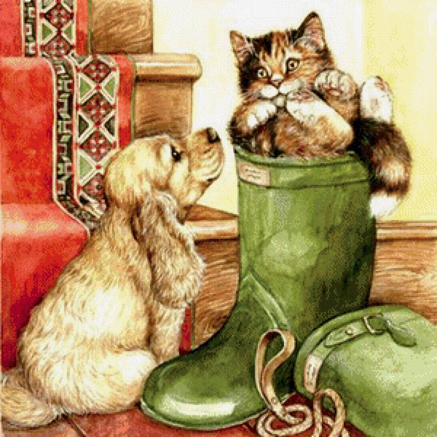 домашние любимцы - щенок, котенок - предпросмотр