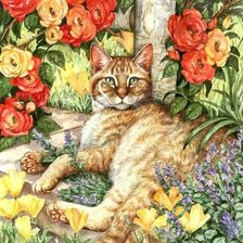 Схема вышивки «домашние любимцы»