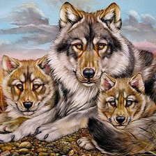 Схема вышивки «Семья»