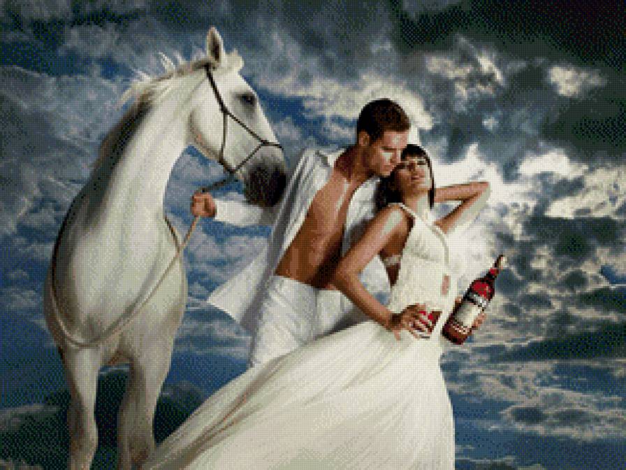 Влюбленные - лошади, любовь, пара - предпросмотр