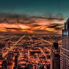 Схема вышивки «Закат в Чикаго»