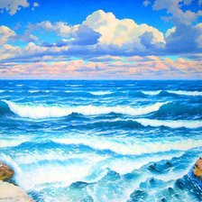 Схема вышивки «Море»